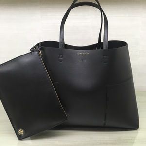 Tory Burch Black Leather Tote